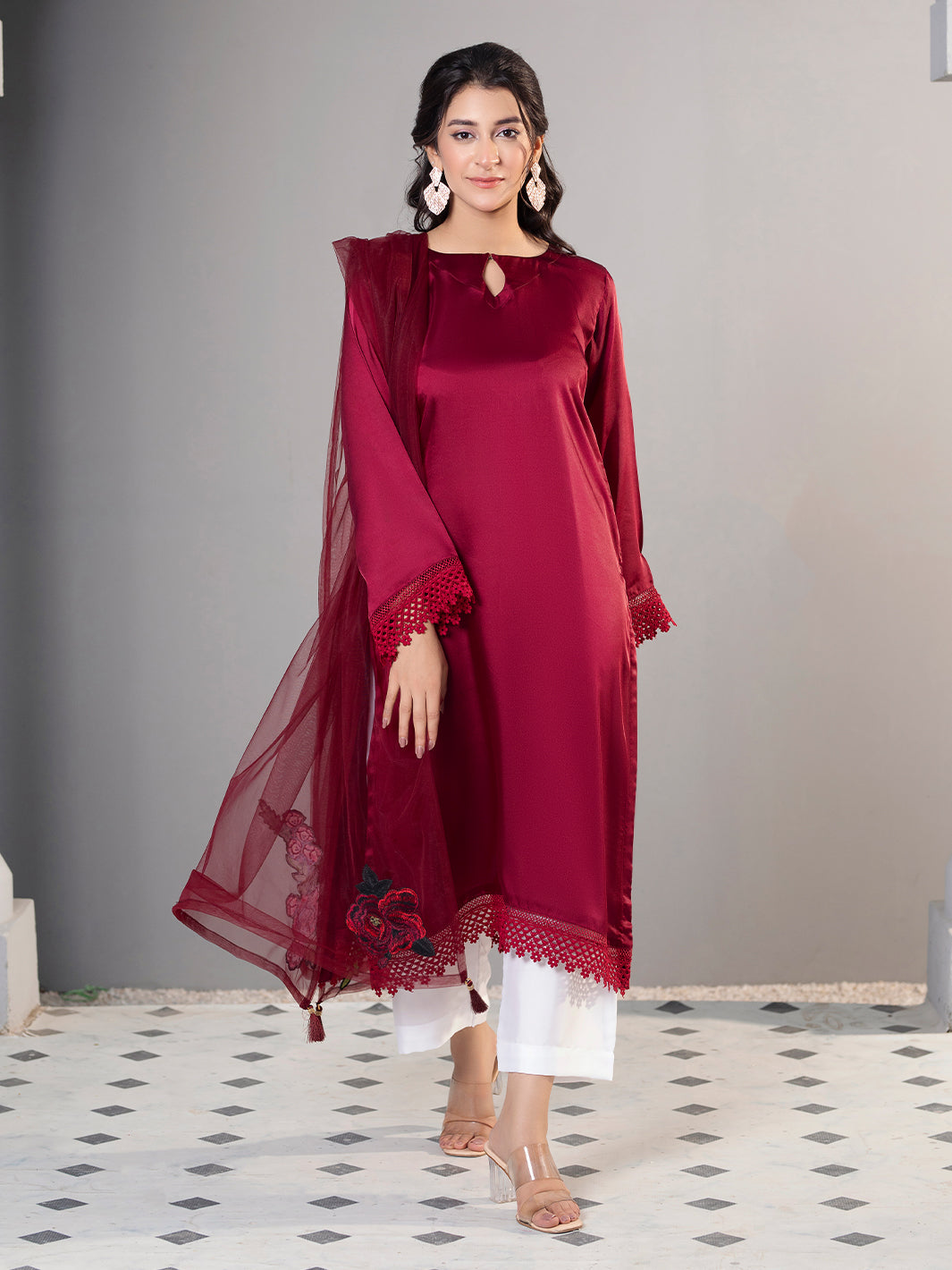 shamoz silk dresses designs Shamoze Silk Digital Tye 'N' Dye Print 3 Pcs Dress KS1025499 KhawajaSuiting