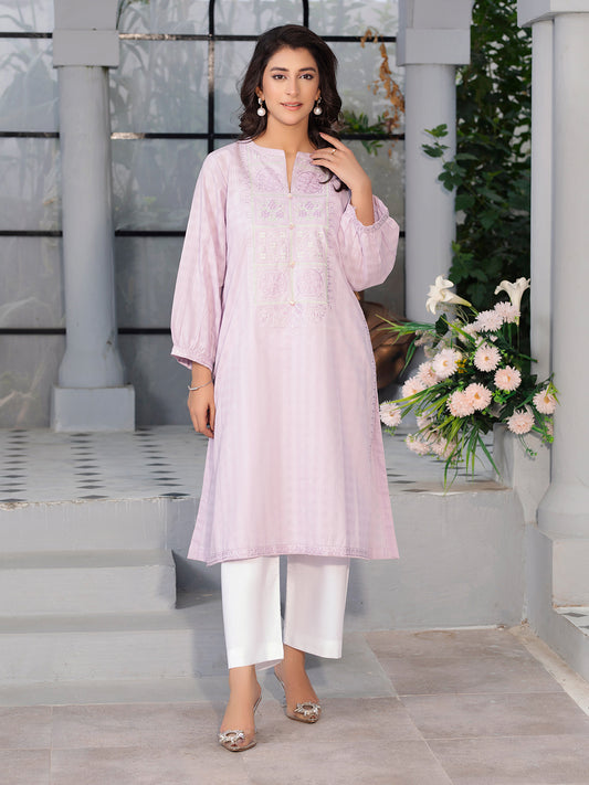 Purple Embroidered Lawn Suit
