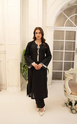 Abeer 2PC Black Lawn Co Ord