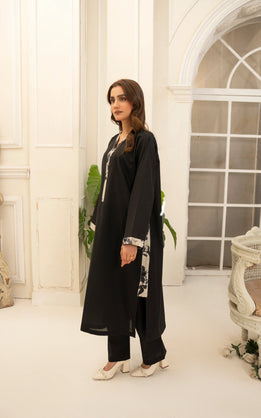 Abeer 2PC Black Lawn Co Ord