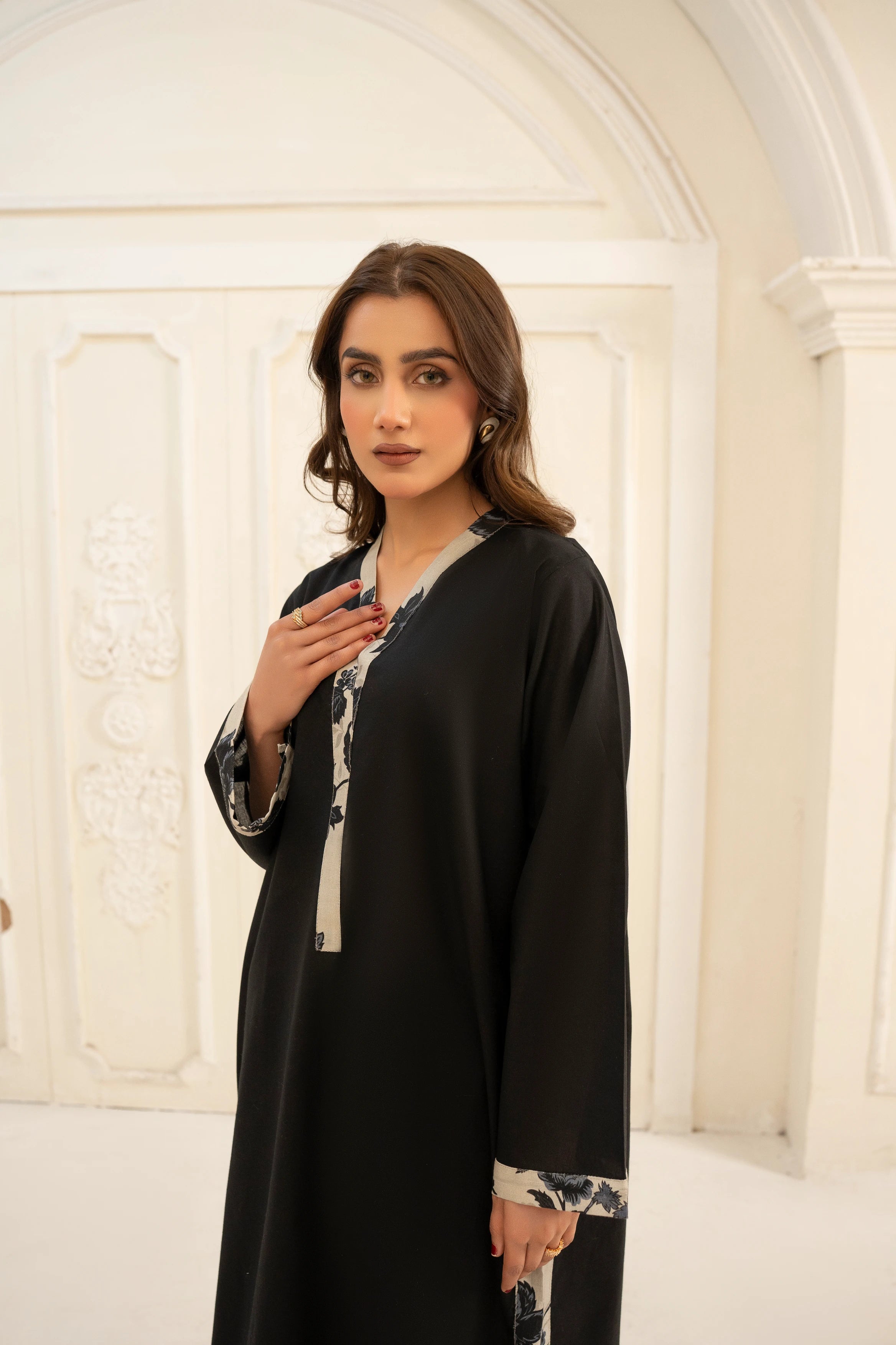 Abeer 2PC Black Lawn Co Ord