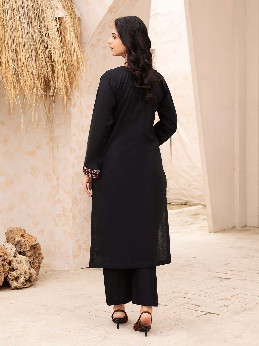Black Embroidered Lawn Suit