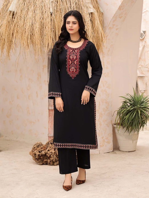 Black Embroidered Lawn Suit