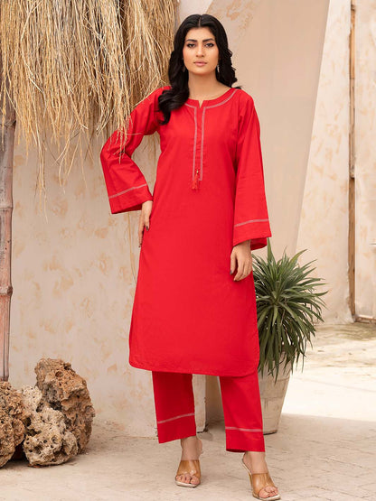 Red Arabic Lawn Co-Ord