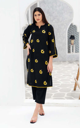 Sunflower Embroidered Lawn Suit