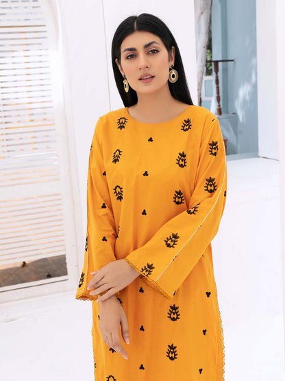 Mustard  Embroidered Lawn Co Ord
