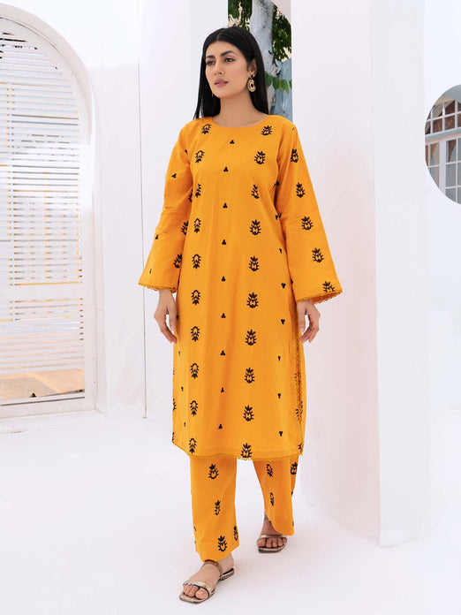 Mustard  Embroidered Lawn Co Ord