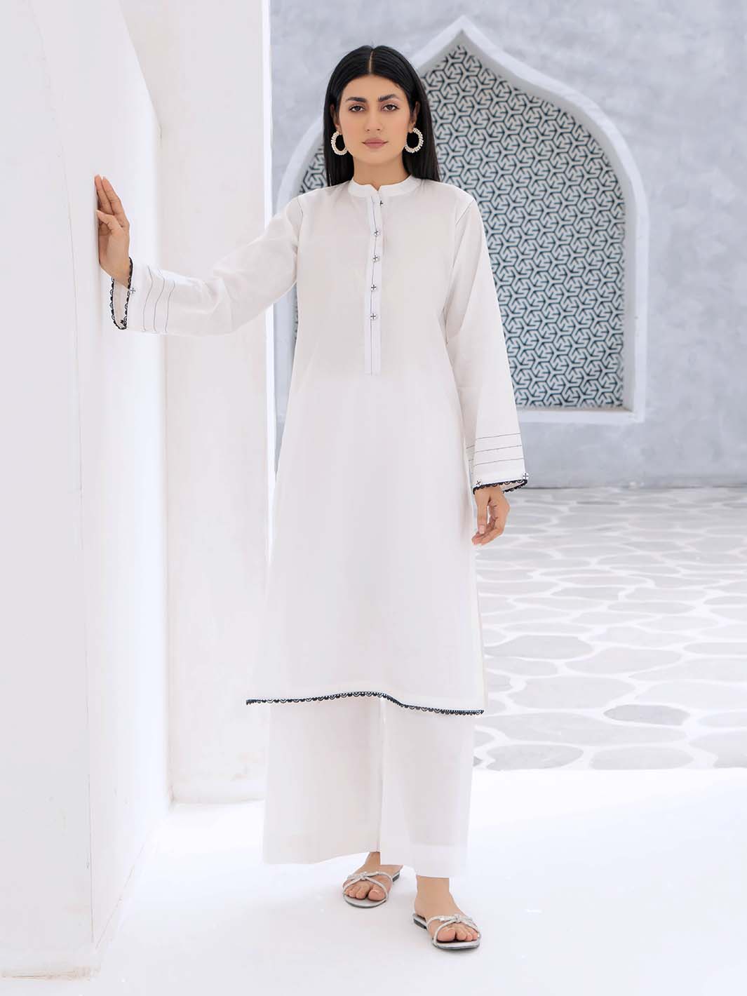 White Arabic Lawn Co-Ord
