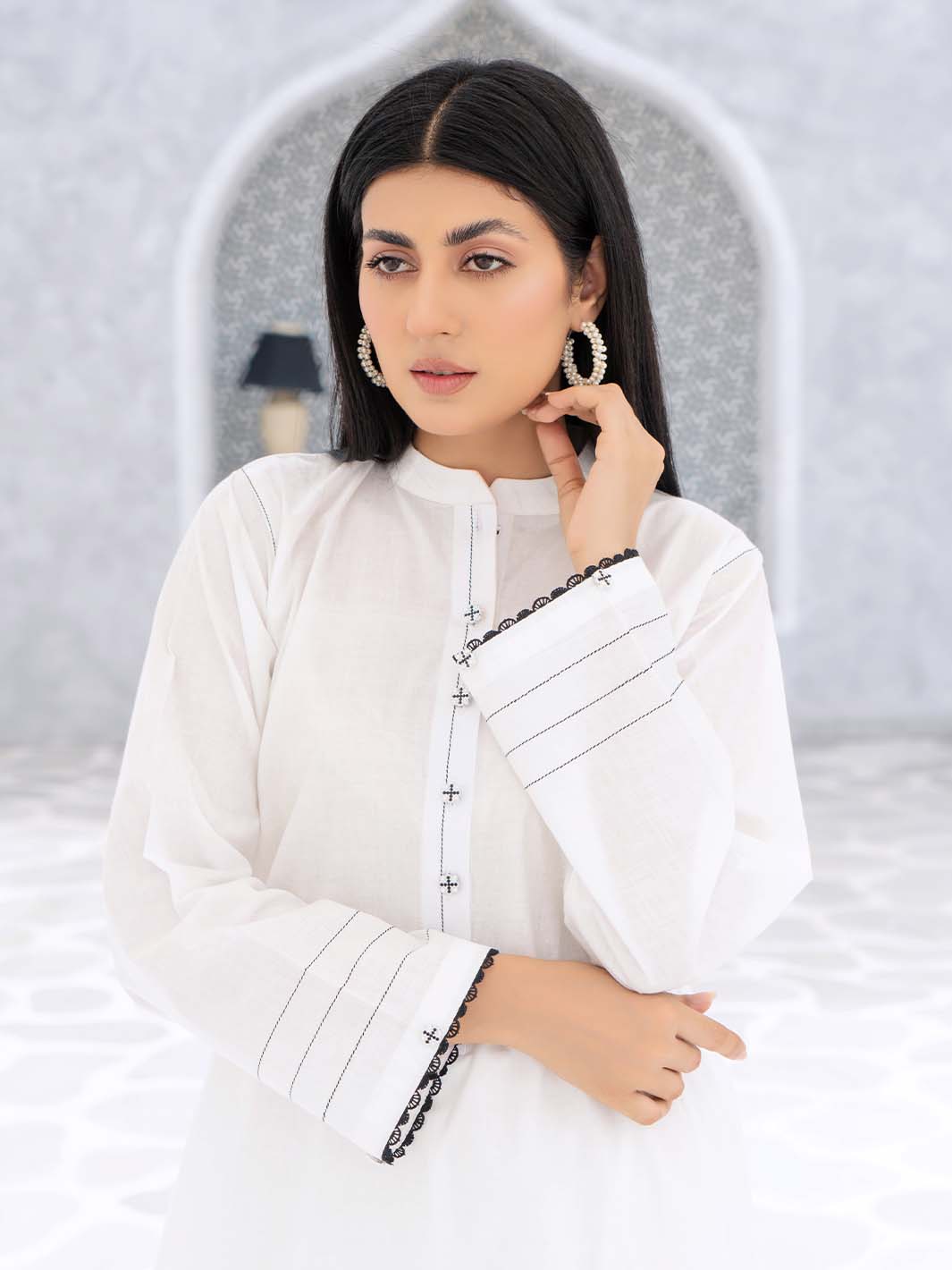 White Arabic Lawn Co-Ord