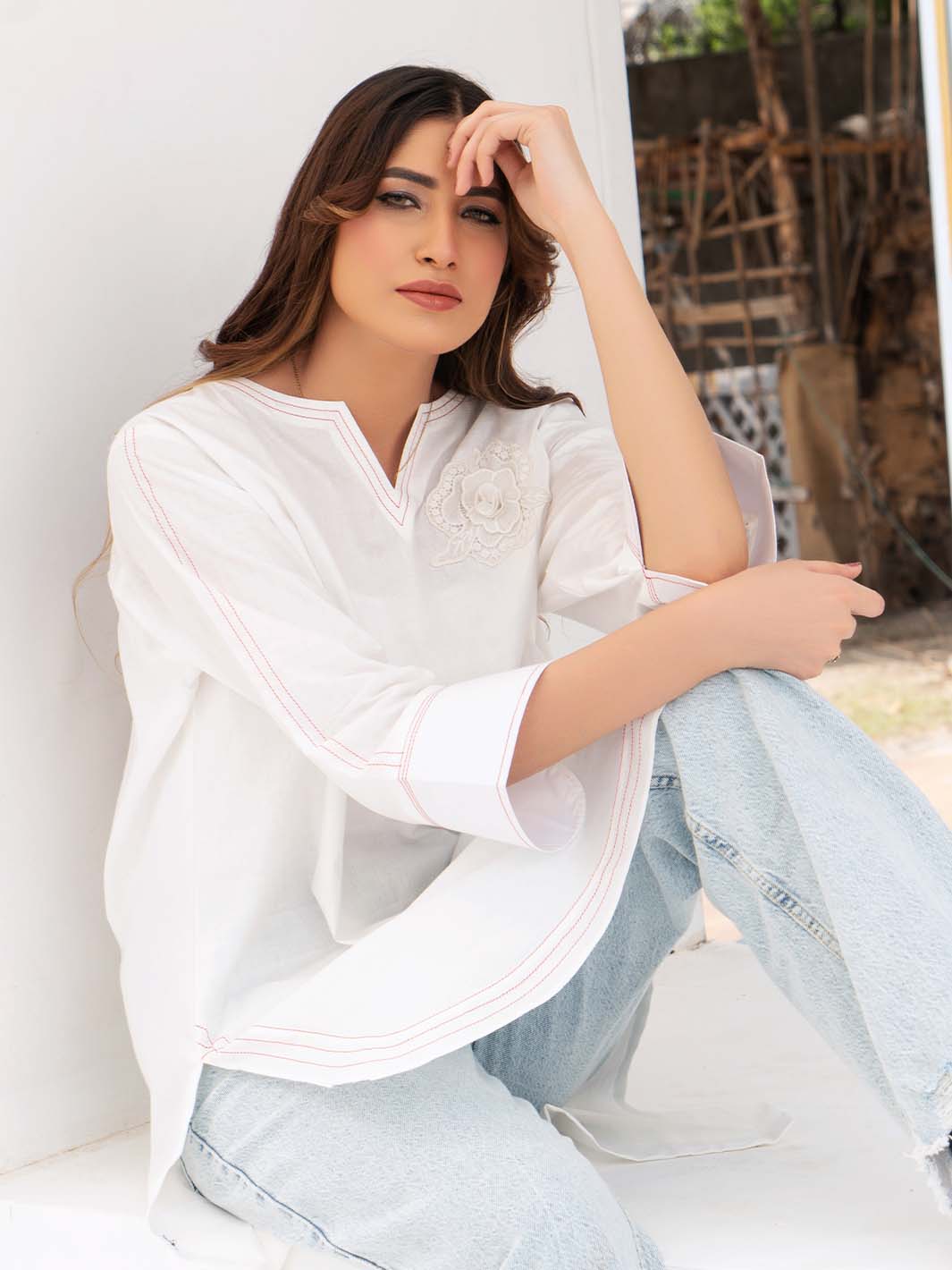 Single Arabic Lawn Shirt